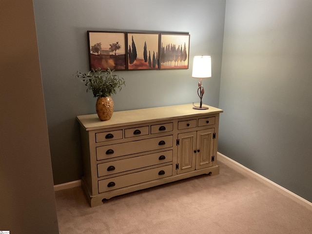 interior details featuring carpet and baseboards