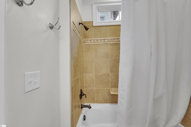 full bathroom featuring shower / tub combo