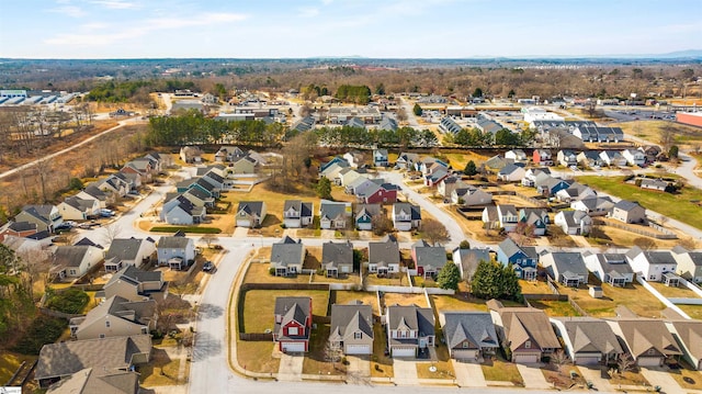 drone / aerial view with a residential view