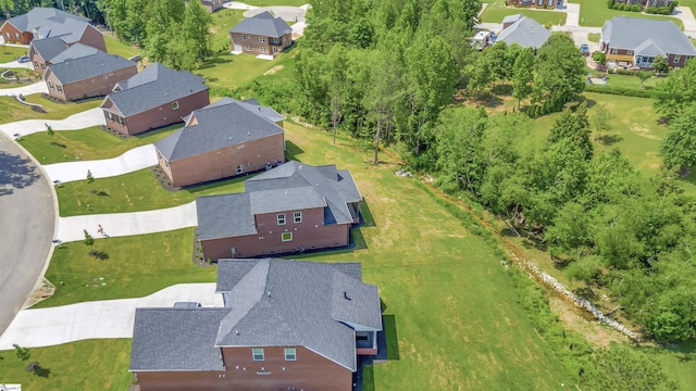 aerial view with a residential view