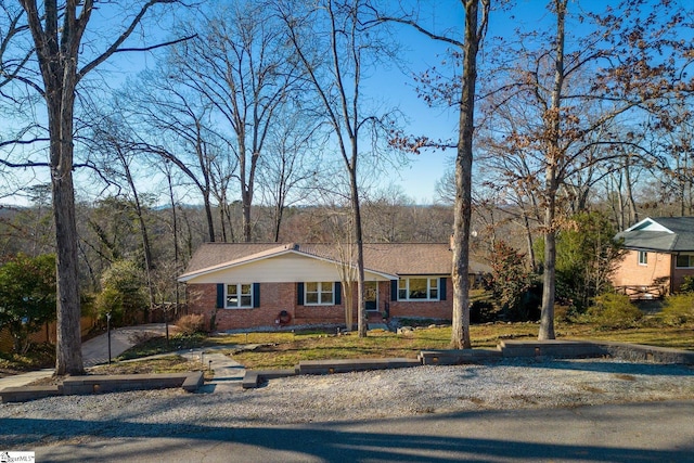 view of front of property with brick siding