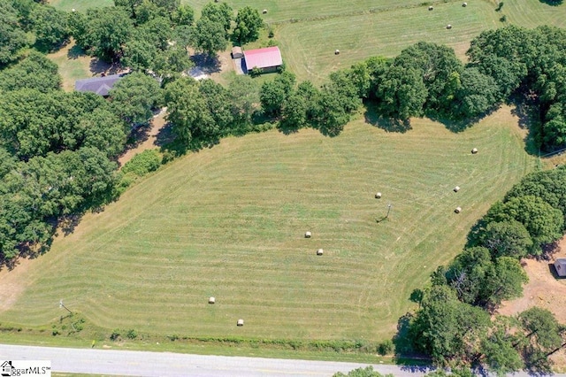 bird's eye view with a rural view