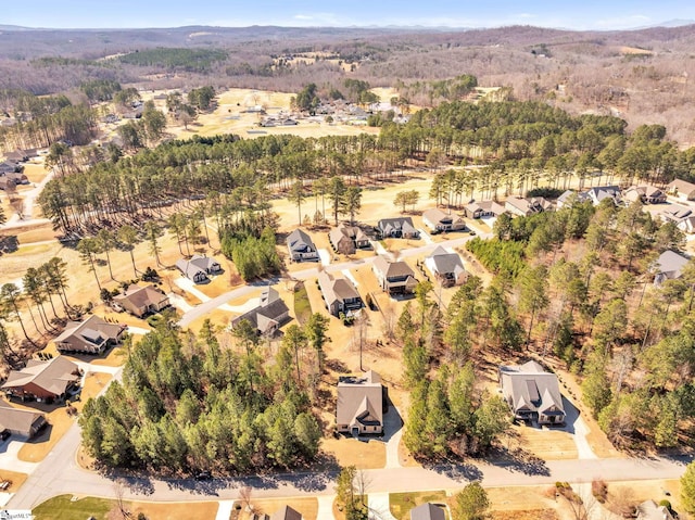 drone / aerial view with a residential view