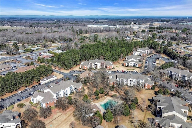 aerial view featuring a residential view