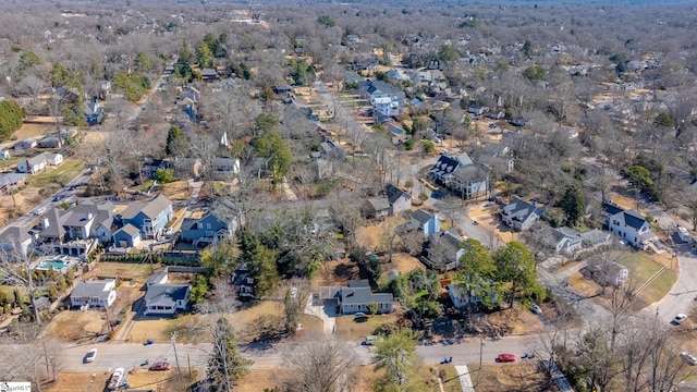 aerial view featuring a residential view