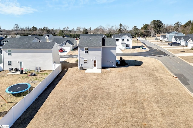 bird's eye view with a residential view