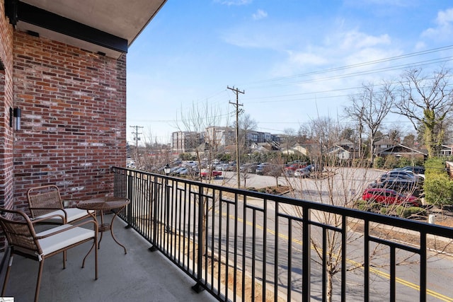 balcony with a residential view