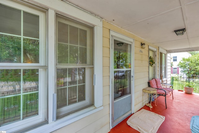 view of patio / terrace featuring covered porch