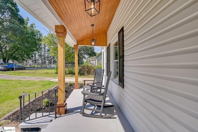 view of patio / terrace with a porch