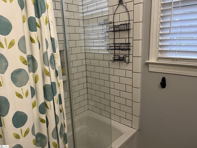 bathroom featuring shower / bath combination