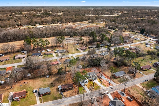 aerial view featuring a residential view