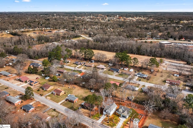 drone / aerial view with a residential view