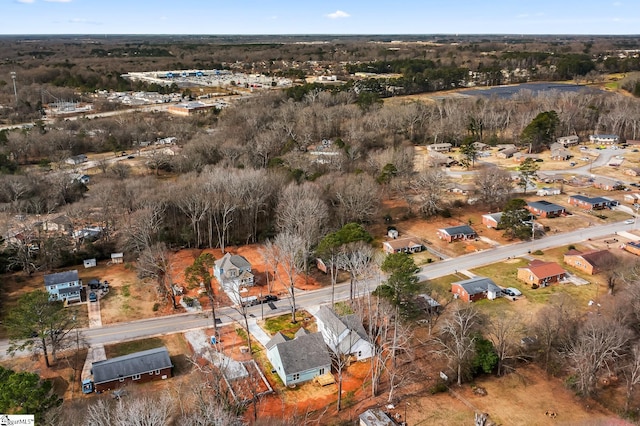 aerial view with a residential view