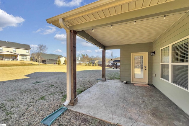 view of patio with a residential view