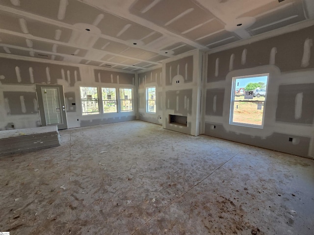 124 Susans Rd, Gaffney, SC 29341 - unfurnished living room featuring a fireplace
