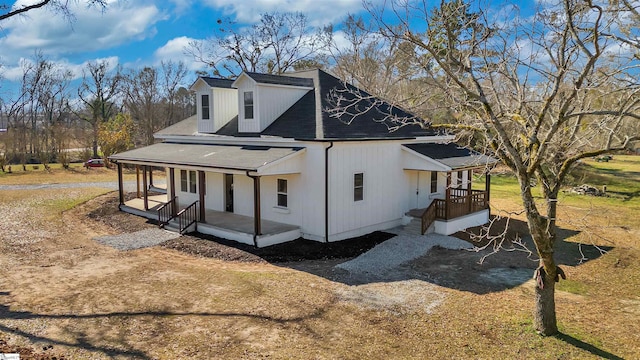 exterior space featuring covered porch