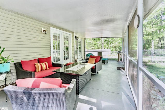 view of sunroom / solarium