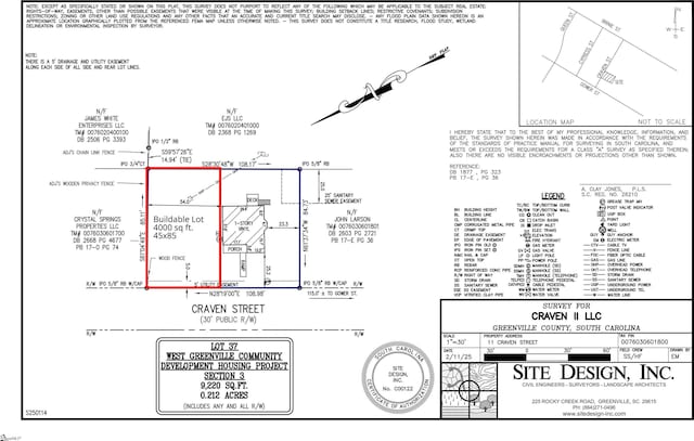 11L Craven St, Greenville SC, 29611 land for sale