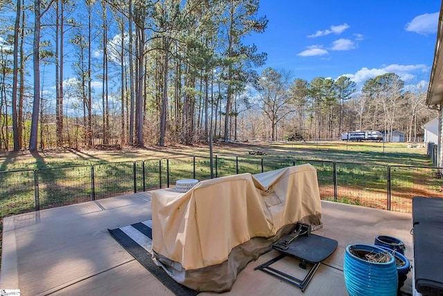 view of patio / terrace with a grill