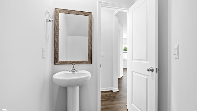 104 Sunriff Ct, Greer, SC 29651 - bathroom with wood finished floors and baseboards