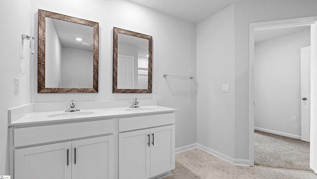 104 Sunriff Ct, Greer, SC 29651 - full bath featuring double vanity and baseboards
