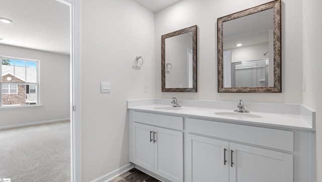 106 Sunriff Ct, Greer, SC 29651 - full bathroom with double vanity and a shower