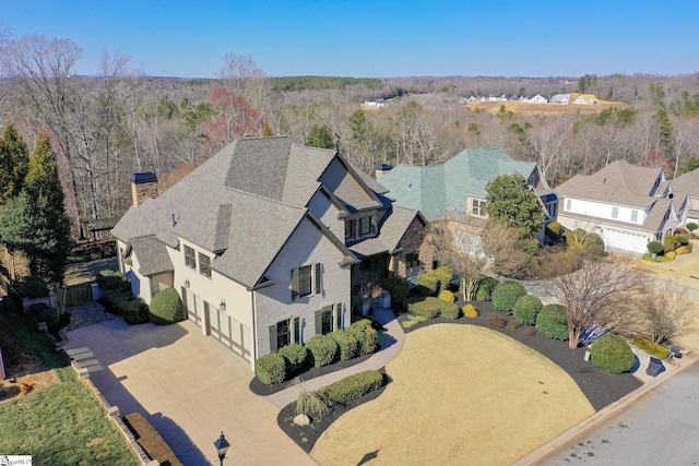 aerial view featuring a residential view