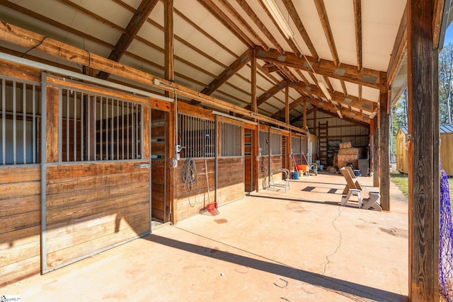 view of horse barn