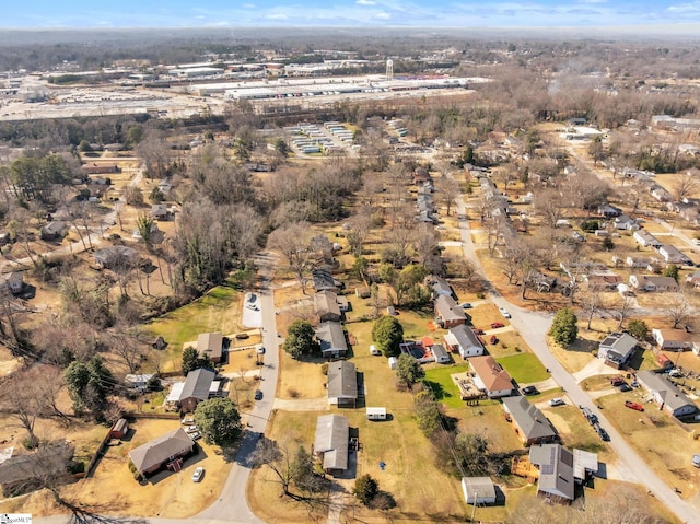 bird's eye view featuring a residential view