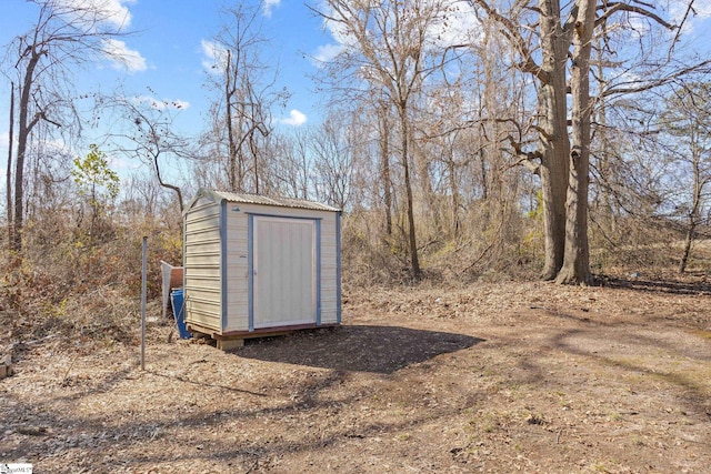 view of shed