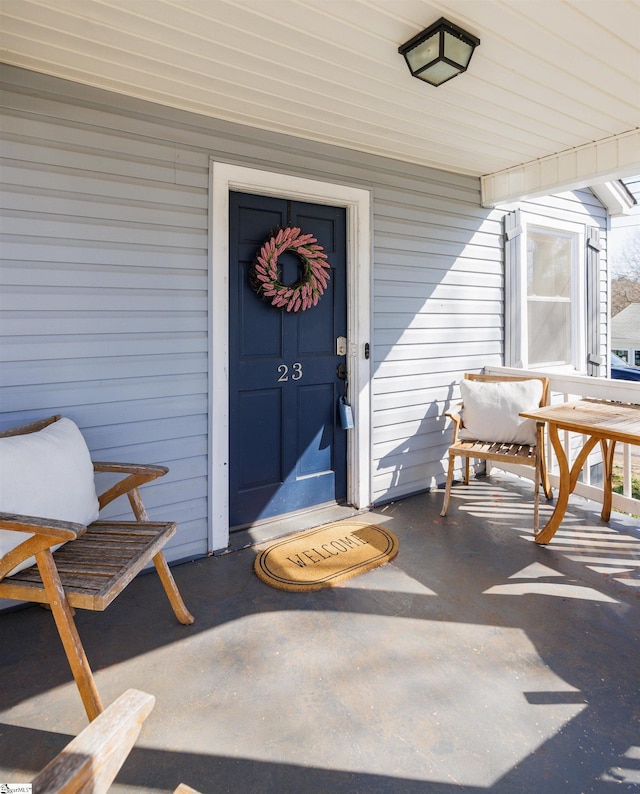 view of doorway to property