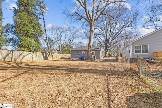 view of yard with fence private yard