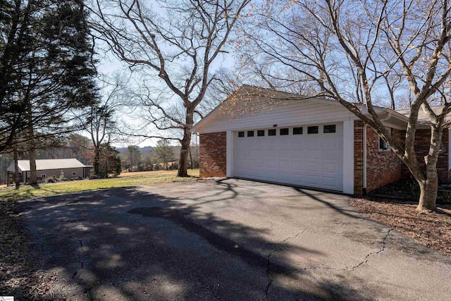 garage with driveway