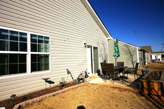 exterior space with a patio