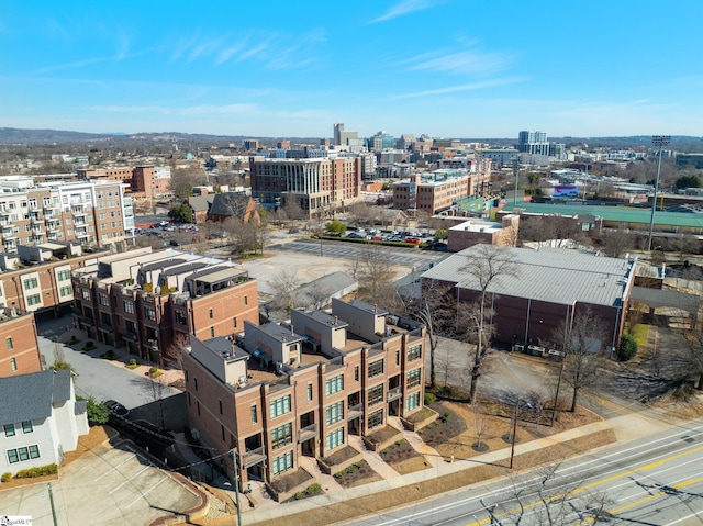 bird's eye view with a view of city