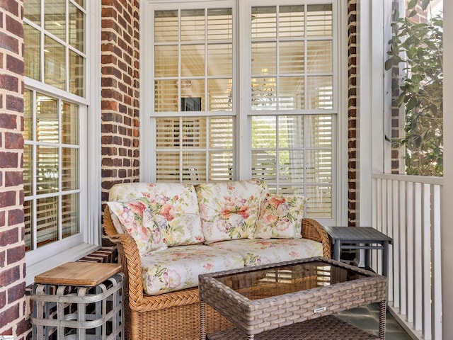 view of sunroom