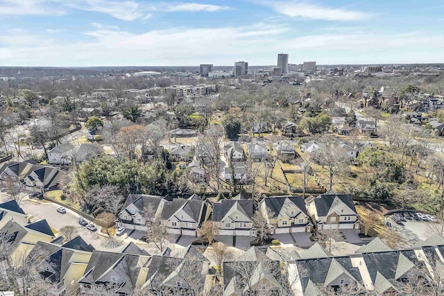 aerial view with a residential view