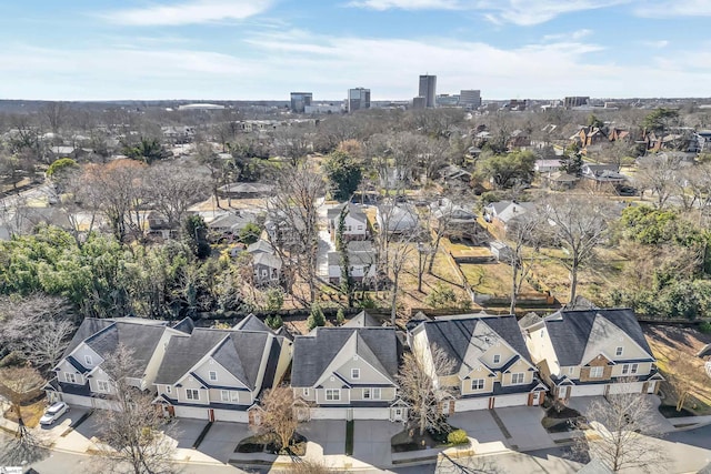 bird's eye view with a residential view