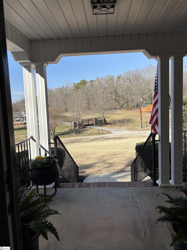 view of patio / terrace featuring covered porch