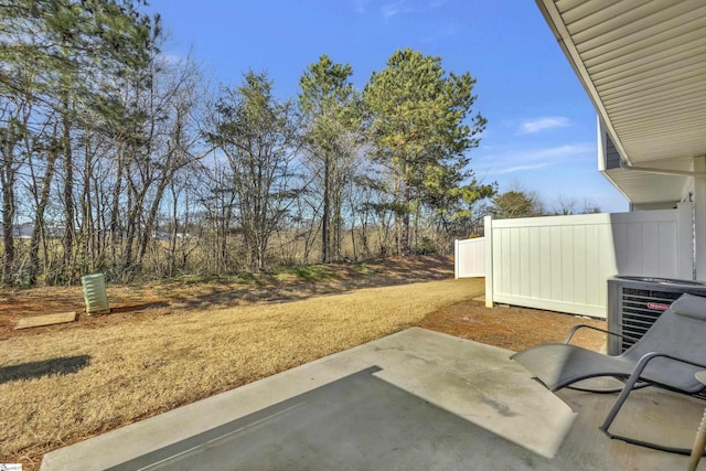 view of patio / terrace featuring cooling unit