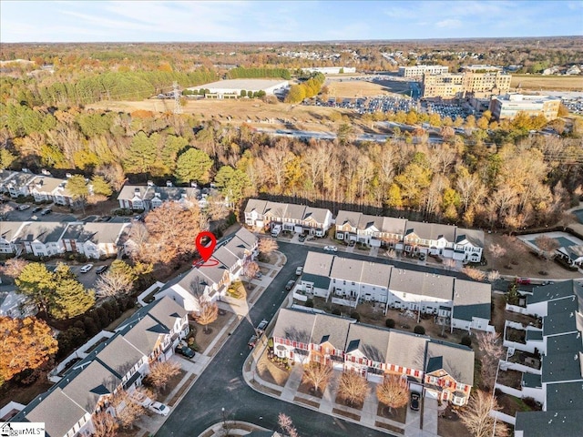 drone / aerial view featuring a residential view