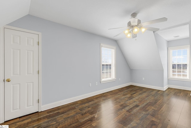 4101 Abbeville Hwy, Anderson, SC 29624 - bonus room featuring baseboards, vaulted ceiling, and hardwood / wood-style floors