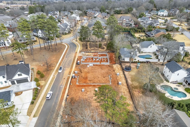 bird's eye view featuring a residential view