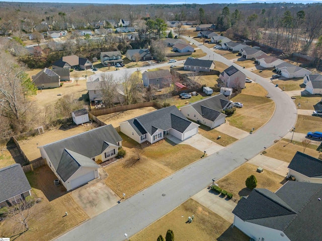 drone / aerial view with a residential view