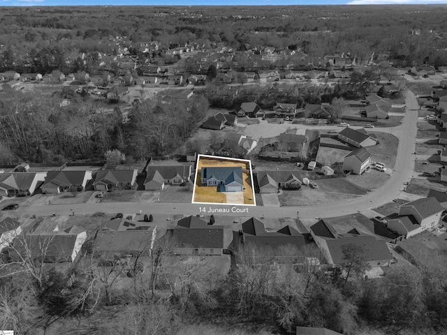 bird's eye view featuring a residential view