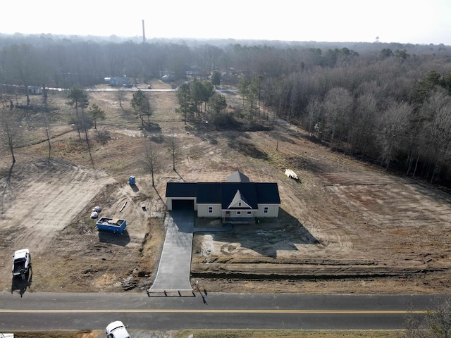 drone / aerial view with a rural view