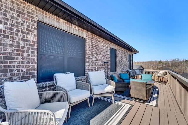 deck with outdoor lounge area