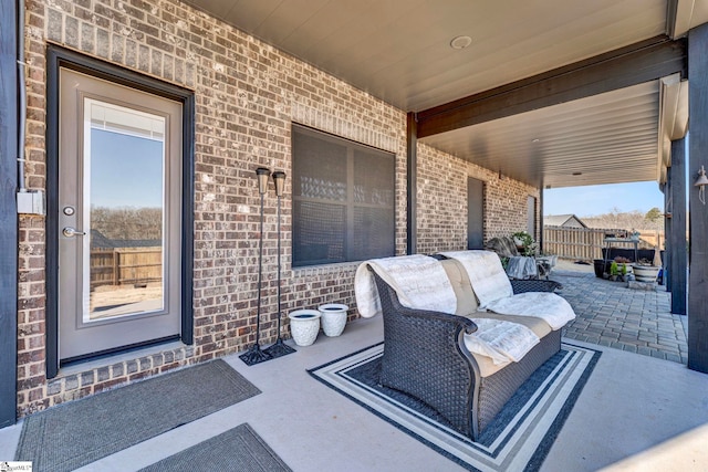 view of patio / terrace with fence