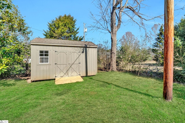 view of shed