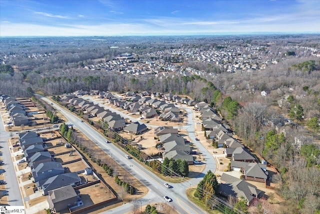 aerial view featuring a residential view